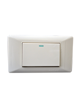 مفتاح مفرد ديكور لمبة 4*2 أبيض-صن يو6 ماجيك أبيض