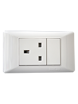 فيش 13 أمبير عادي 4*2 أبيض-صن يو6 ماجيك أبيض