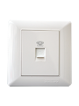 فيش تليفون مفرد 3*3 أبيض-صن يو6 أبيض