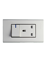 فيش 13 أمبير بمفتاح منفصل 3*3 أبيض-صن يو3 أبيض