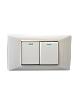 مفتاح مزدوج ديكور لمبة 4*2 أبيض-صن يو6 ماجيك أبيض