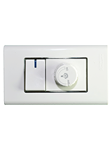 ديمر 1000وات + مفتاح مفرد ديكور 4*2 أبيض-صن يو3 أبيض