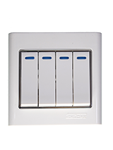 مفتاح دريكسون رباعي ديكور لمبة 3*3 أبيض-صن يو3 أبيض