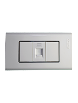 فيش كمبيوتر كات6 مفرد 4*2 أبيض-صن يو3 أبيض