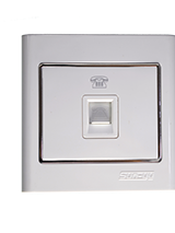 فيش تليفون مفرد 3*3 أبيض-صن يو3 أبيض