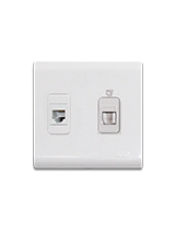 فيش كمبيوتر كات6 + تليفون 3*3 أبيض-صن يو2 أبيض