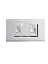 فيش كمبيوتر كات6 + تليفون 4*2 أبيض-صن يو3 أبيض