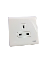 فيش 13 أمبير بدون مفتاح ولمبة 3*3 أبيض-صن يو2 أبيض