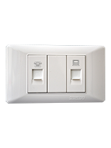 فيش كمبيوتر كات6 + تليفون 4*2 أبيض-صن يو6 ماجيك أبيض