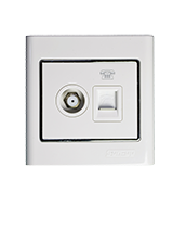 فيش تليفون + دش 3*3 أبيض-صن يو3 أبيض