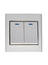 مفتاح مزدوج ديكور لمبة 3*3 أبيض-صن يو3 أبيض