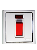 مفتاح سخان 45 أمبير مفرد 3*3 أبيض-صن يو3 أبيض