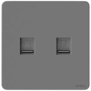 فيش تليفون + كمبيوتر رمادي من Opple