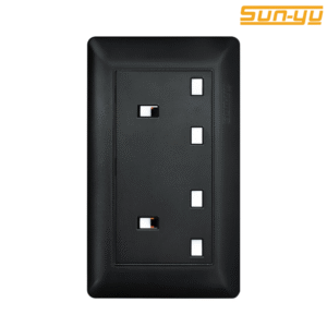 فيش 13 أمبير مزدوج 2*4 جديد أسود-صن يو6 أسود