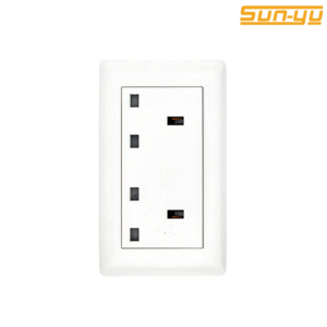 فيش 13 أمبير مزدوج 4*2 أبيض جديد-صن يو6 ماجيك أبيض