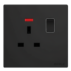 فيش مفرد 13 أمبير أسود