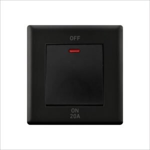 مفتاح سخان عريض 20 أمبير مفرد 3*3 أسود - اس في ال أسود